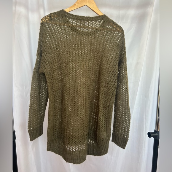 Olive Green Knit Sweater - Picture 2 of 4